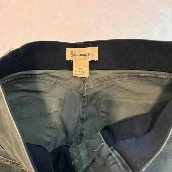 Democracy Gray Camo Camouflage Ab Technology Skinny Pants Jeans Women's Size 2 - Picture 6 of 14
